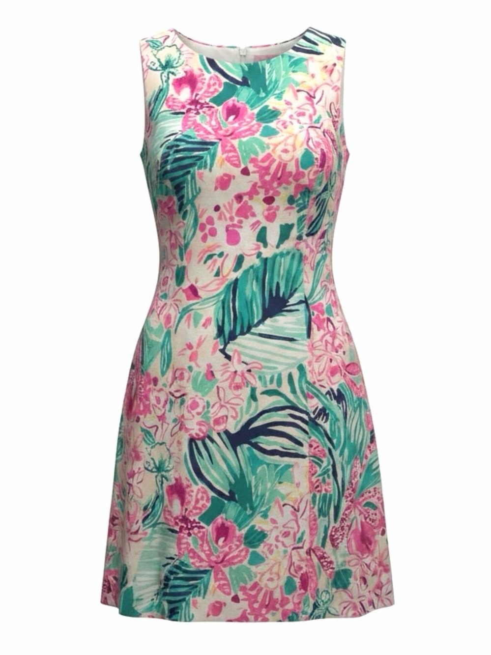 Lilly Pulitzer Sleeveless Pink Floral A-Line Dress